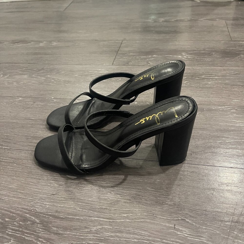 Women's Black High Heel Sandals